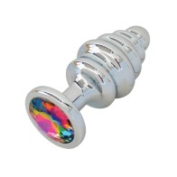 Gender Fluid Excite Ribbed Plug Silver