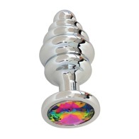 Gender Fluid Excite Ribbed Plug Silver