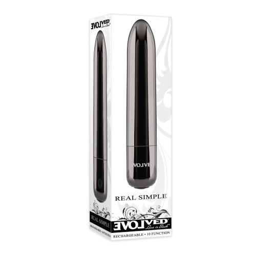 Evolved Real Simple Rechargeable Bullet Black Chrome