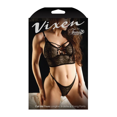 Conjunto Bralette de Encaje Vixen Call Me Yours L/XL