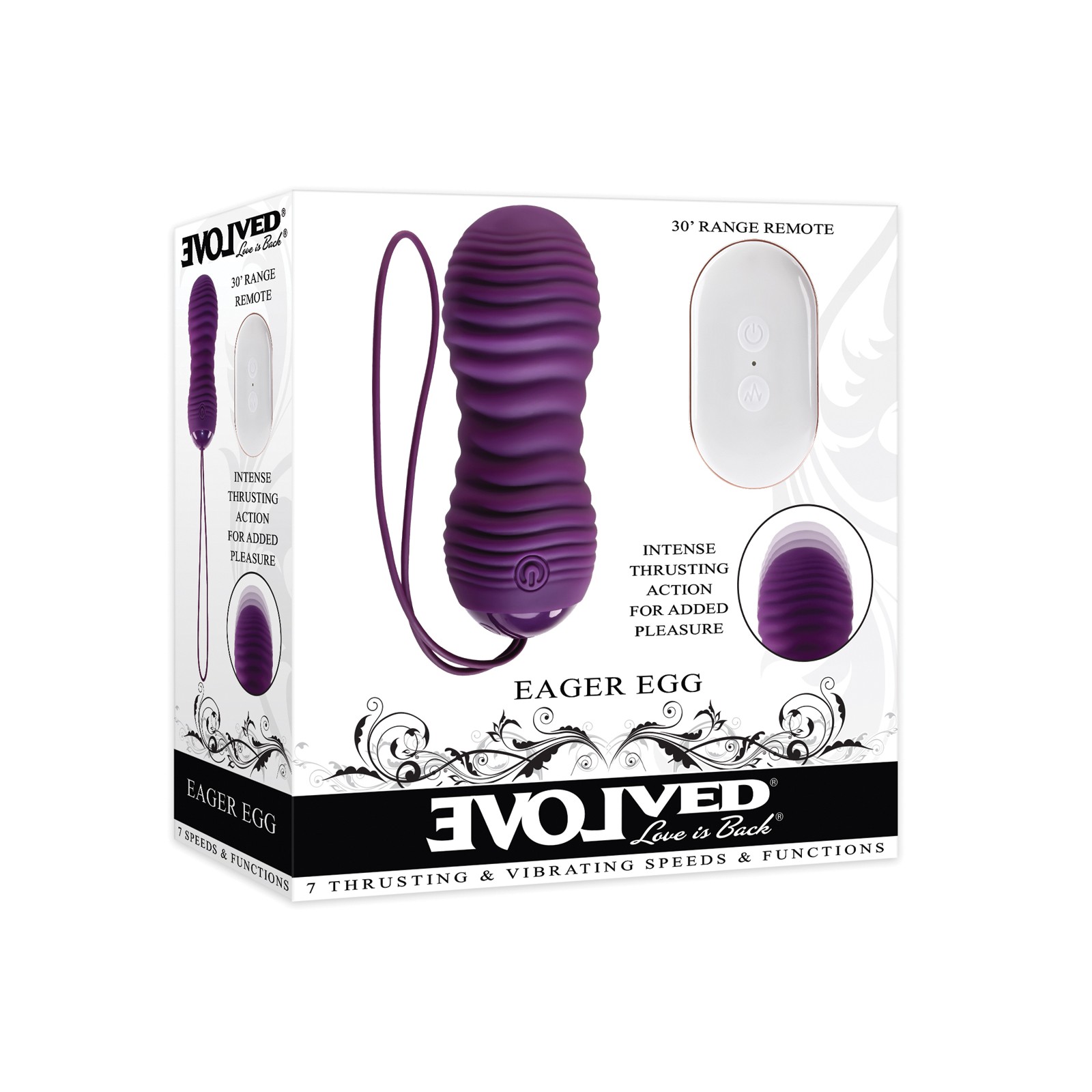 Huevo Vibrante Evolved Eager con Control Remoto