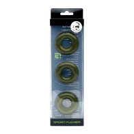 Sport Fucker Chubby Cockring 3-Pack Army Green