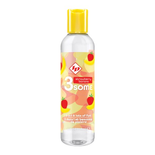 Lubricante 3 en 1 ID 3some Sabor Fresa Banana