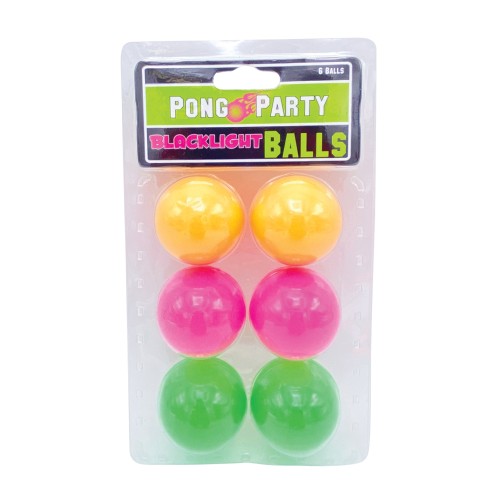 Black Light Pong Balls Assorted Colors Pack