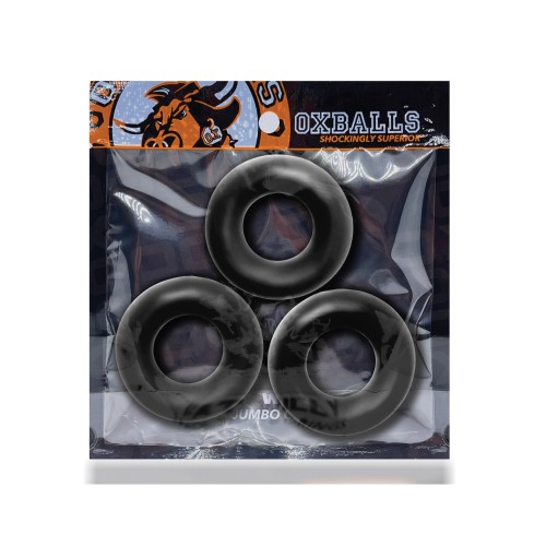 Anillos para el Pene Jumbo Fat Willy 3 Pack - Negro