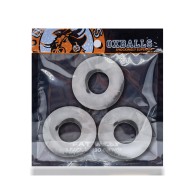 Oxballs Fat Willy 3 Pack Jumbo Cock Rings Clear