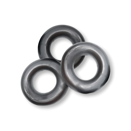 Oxballs Fat Willy 3 Pack Jumbo Cock Rings - Steel