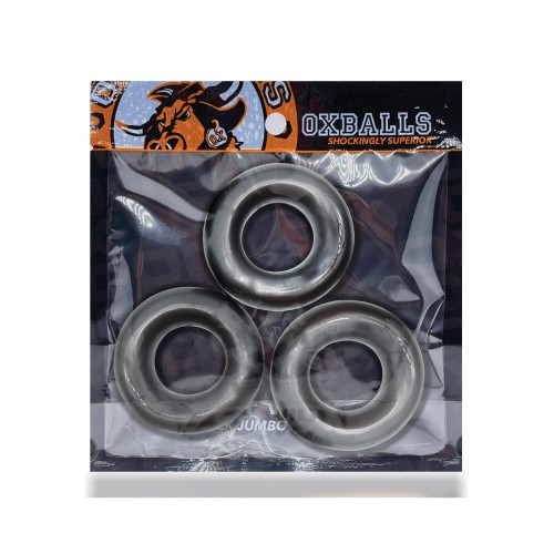 Oxballs Fat Willy 3 Pack Jumbo Cock Rings - Steel