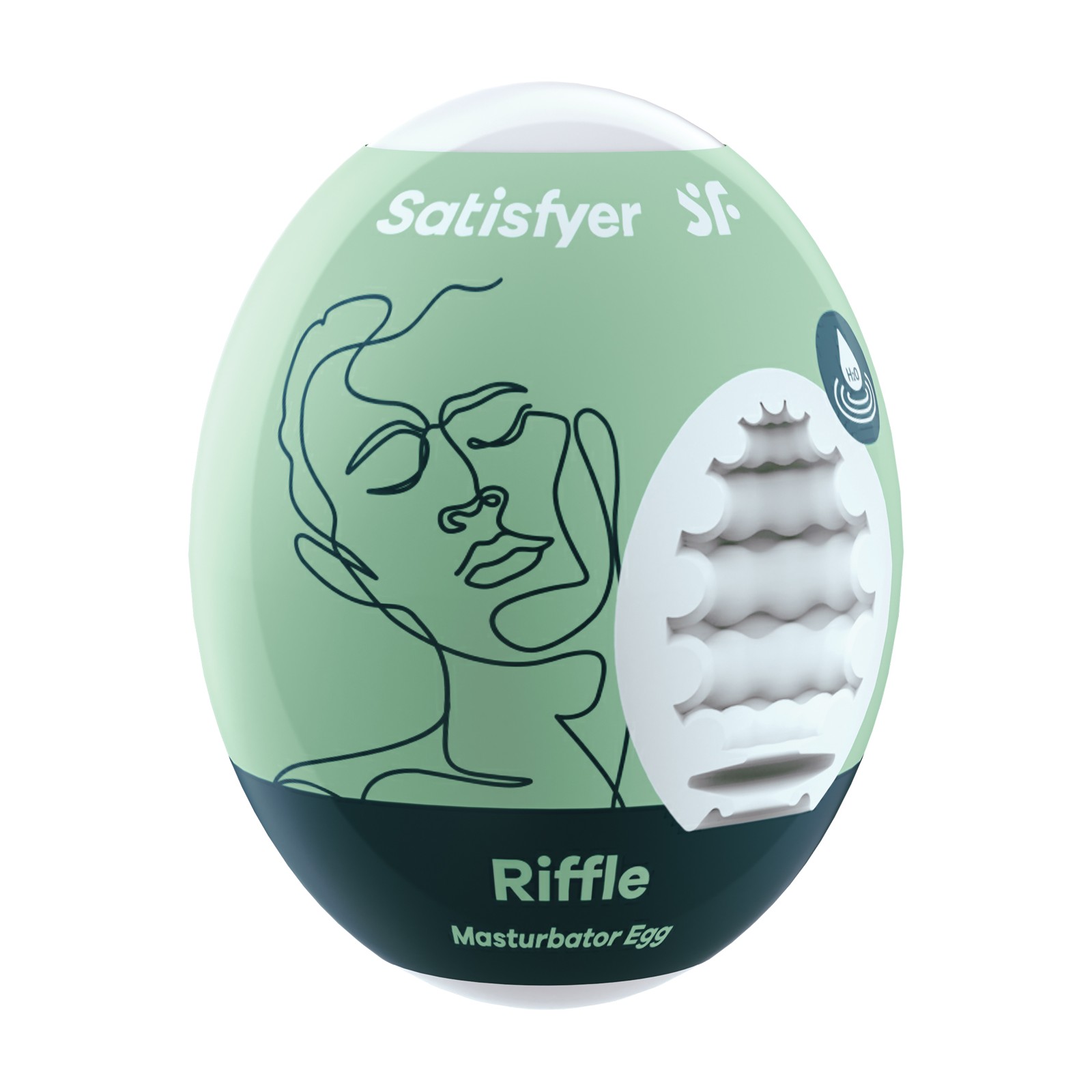 Satisfyer Riffle Masturbator Egg - Light Green