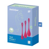 Set de Entrenamiento de Bolas Satisfyer Yoni Power 1 Rojo