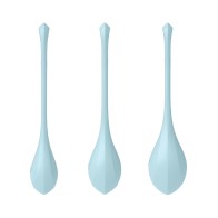 Satisfyer Yoni Power 2 Balls Training Set - Light Blue