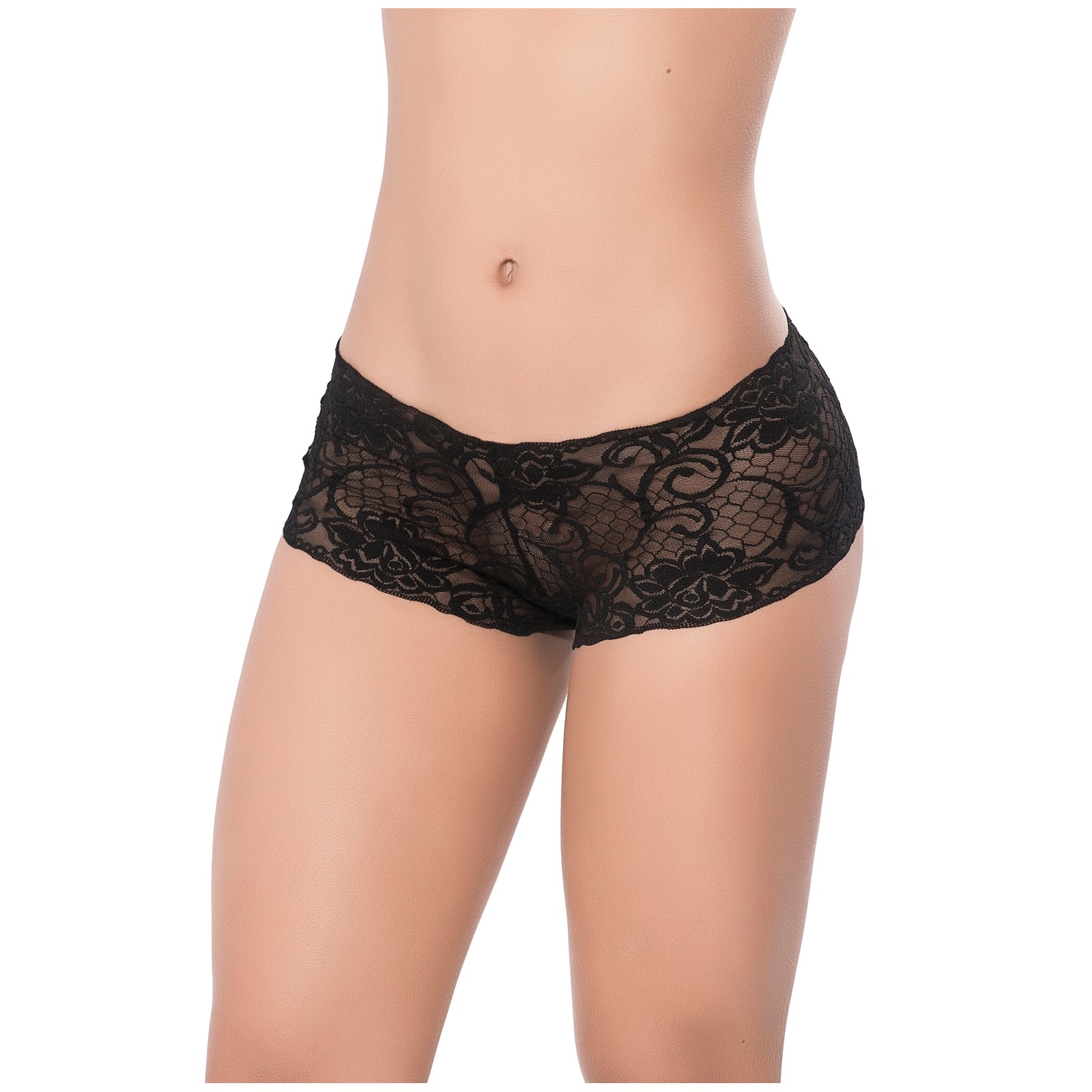 Boyshort de Encaje Esencial para Comodidad y Estilo - Negro XL