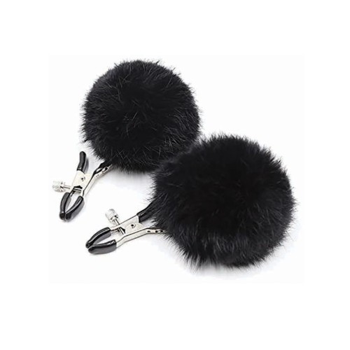 Sexy AF Nipple Clamps with Puff Balls