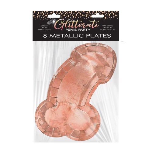 Glitterati Penis Plates - Chic Party Decor