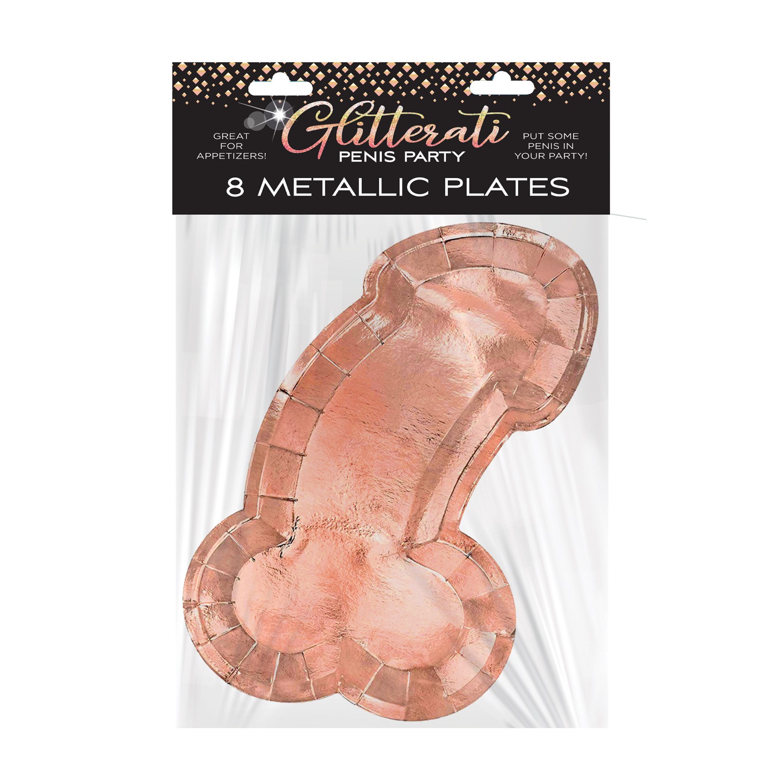 Glitterati Penis Plates - Chic Party Decor