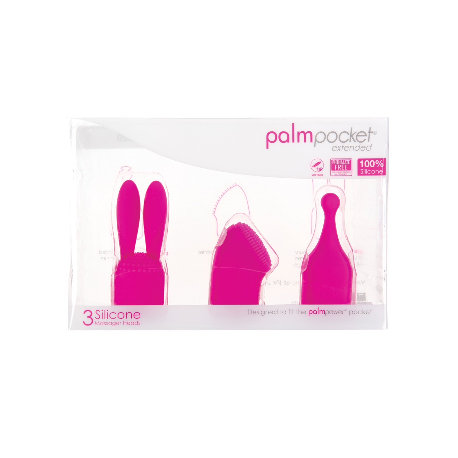 Accesorios Palm Power Pocket 3 Cabezas de Silicona Rosa