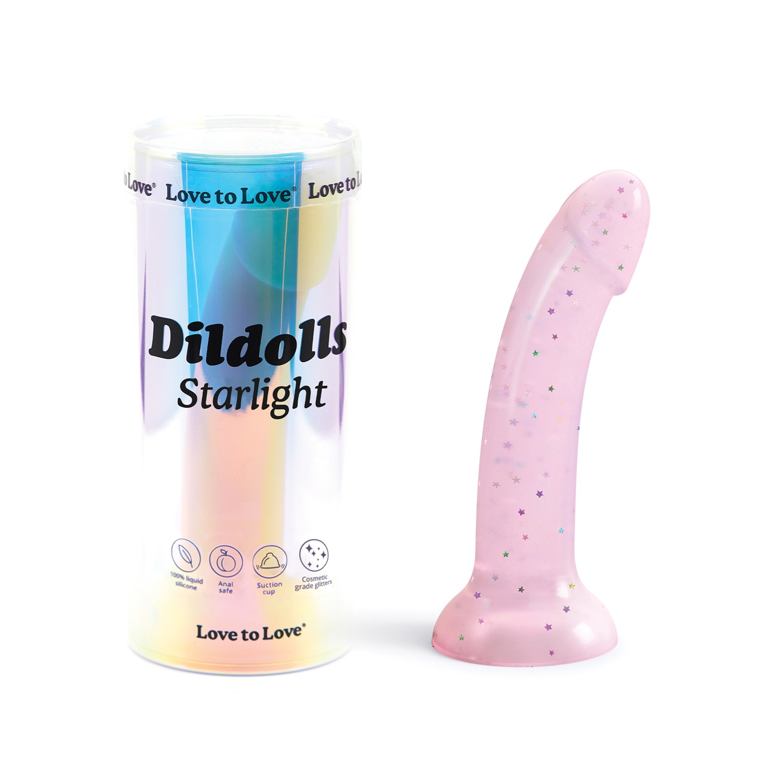 Curved Suction Cup Dildo in Starlight Pink for G-spot Pleasure