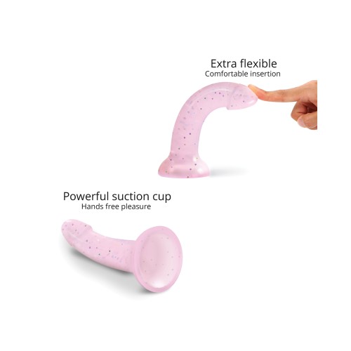 Curved Suction Cup Dildo in Starlight Pink for G-spot Pleasure