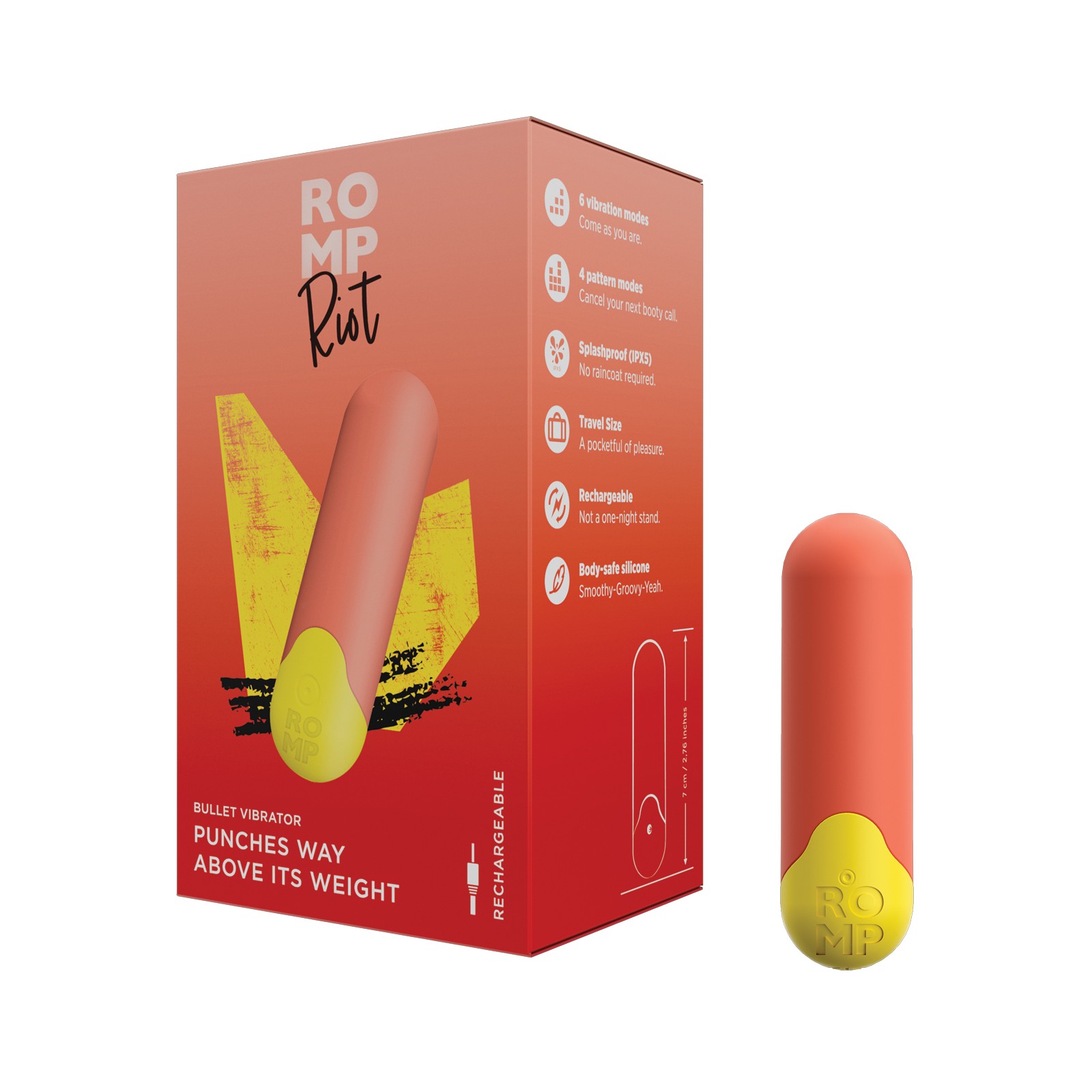 Romp Riot Orange Bullet Vibrator