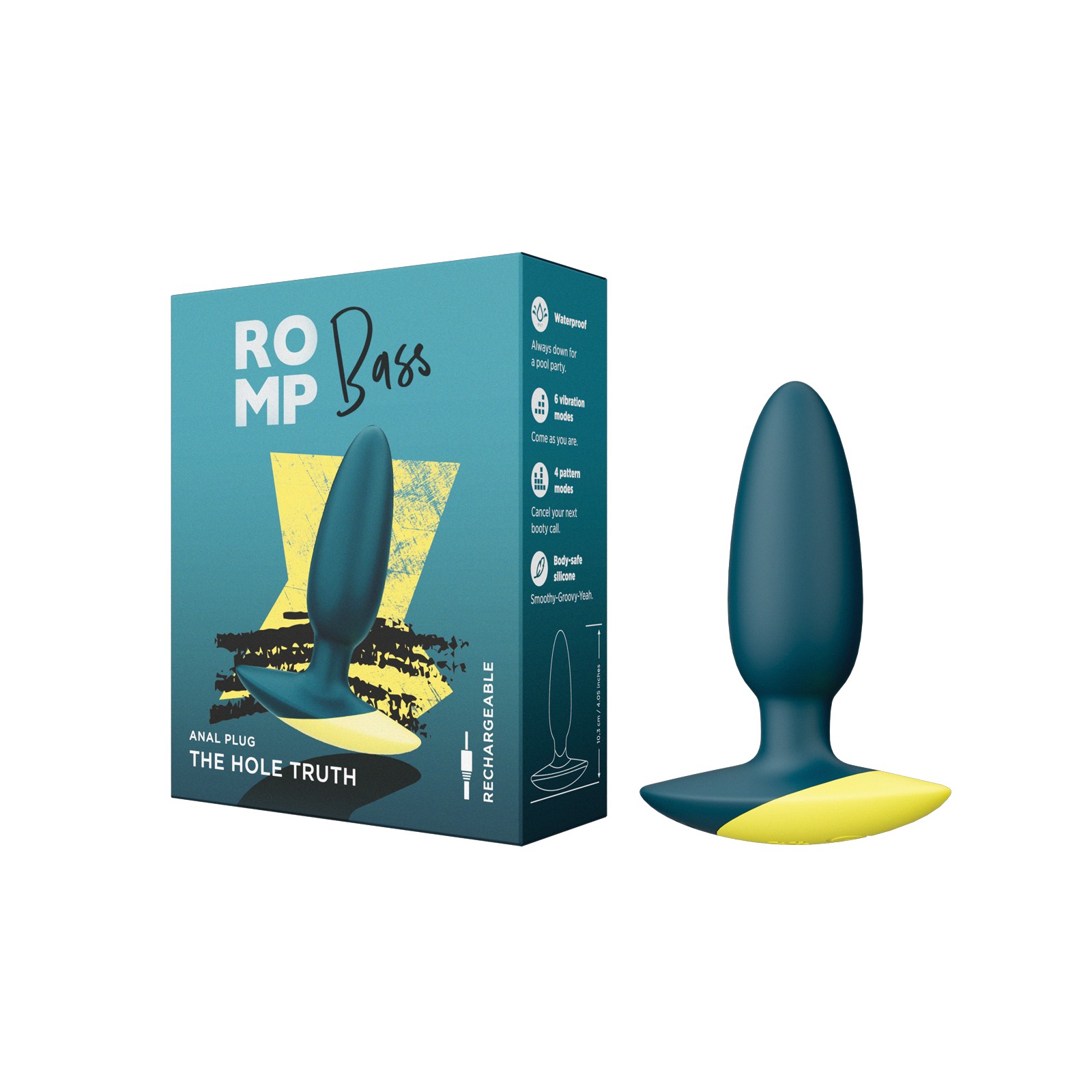 Plug Anal Vibrante ROMP Bass Teal