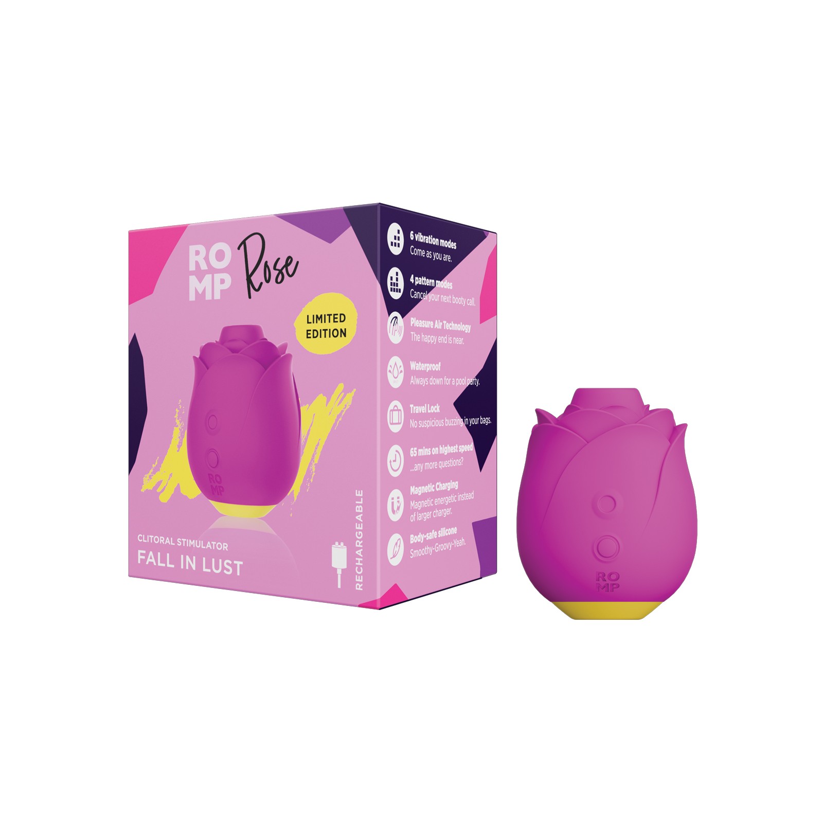 ROMP Rose Clitoral Stimulator Pink