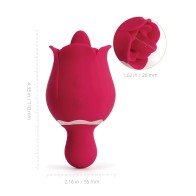 Sylvia Tongue Licking Rose Vibrator Red