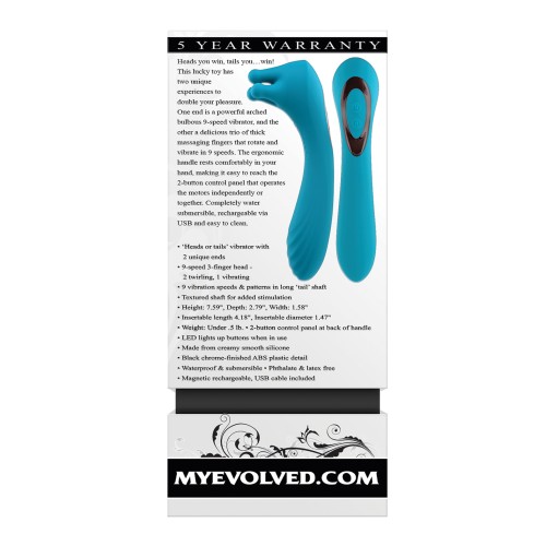 Evolved Heads or Tails Vibrator for Double Pleasure