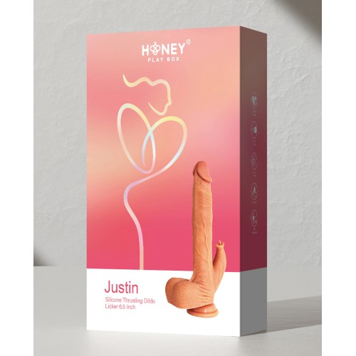 Justin 6.5 Inch Silicone Thrusting Dildo - Licker