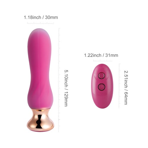 Plug Anal Vibrante Curvado con Control Remoto