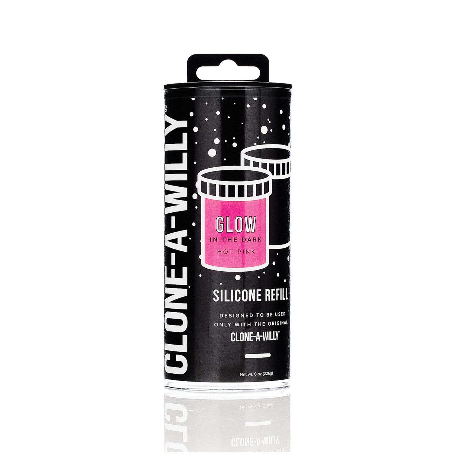 Clone-A-Willy Silicone Glow In The Dark Refill Hot Pink