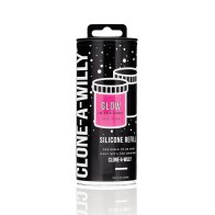 Clone-A-Willy Silicone Glow In The Dark Refill Hot Pink