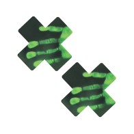 Neva Nude Temperature Reactive Pasties Neon Green