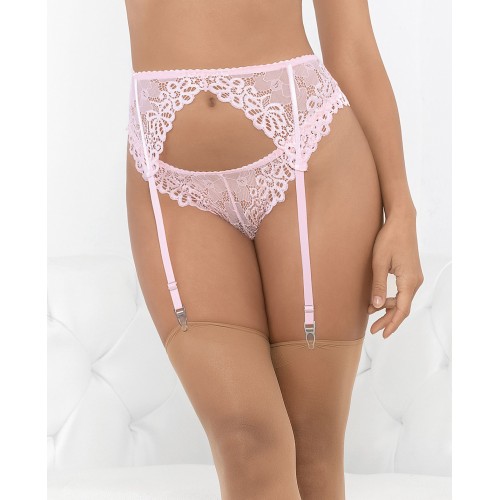 Lace Romance Garterbelt Pink