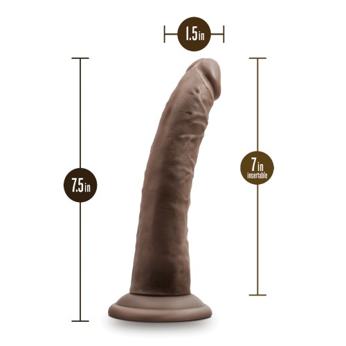 Dildo Blush Dr. Skin Plus de 7 Pulgadas Posable - Chocolate