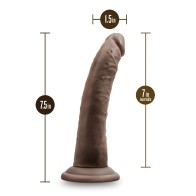 Dildo Blush Dr. Skin Plus de 7 Pulgadas Posable - Chocolate