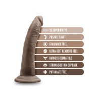 Dildo Blush Dr. Skin Plus de 7 Pulgadas Posable - Chocolate