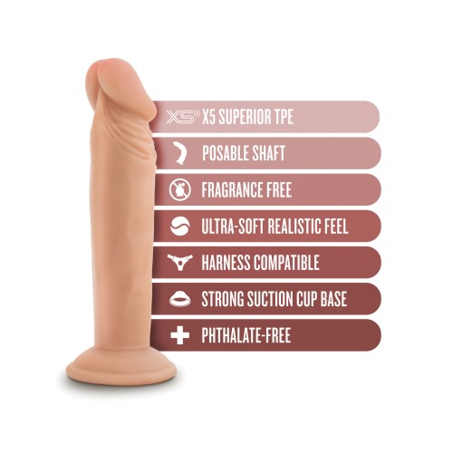 Blush Dr. Skin Plus 6" Posable Dildo - Vanilla