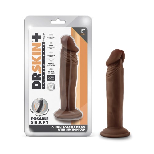 Dildo Realista de 6" Dr. Skin Plus - Chocolate de Blush