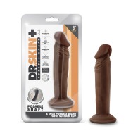 Blush Dr. Skin Plus 6" Realistic Dildo - Chocolate