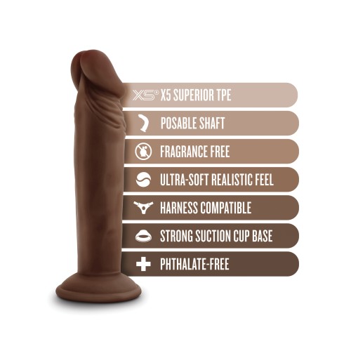 Blush Dr. Skin Plus 6" Realistic Dildo - Chocolate