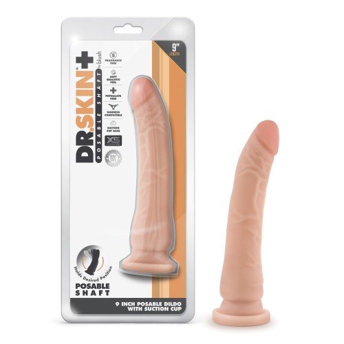 Dildo Posicionable Blush Dr. Skin Plus de 9 Pulgadas Vainilla