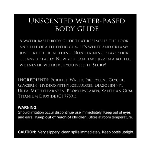 Master Series Jizz Water-Based Body Glide - 16oz Unscented