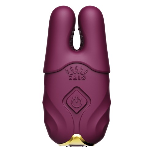 Zalo Nave Vibrating Nipple Clamps - Velvet Purple