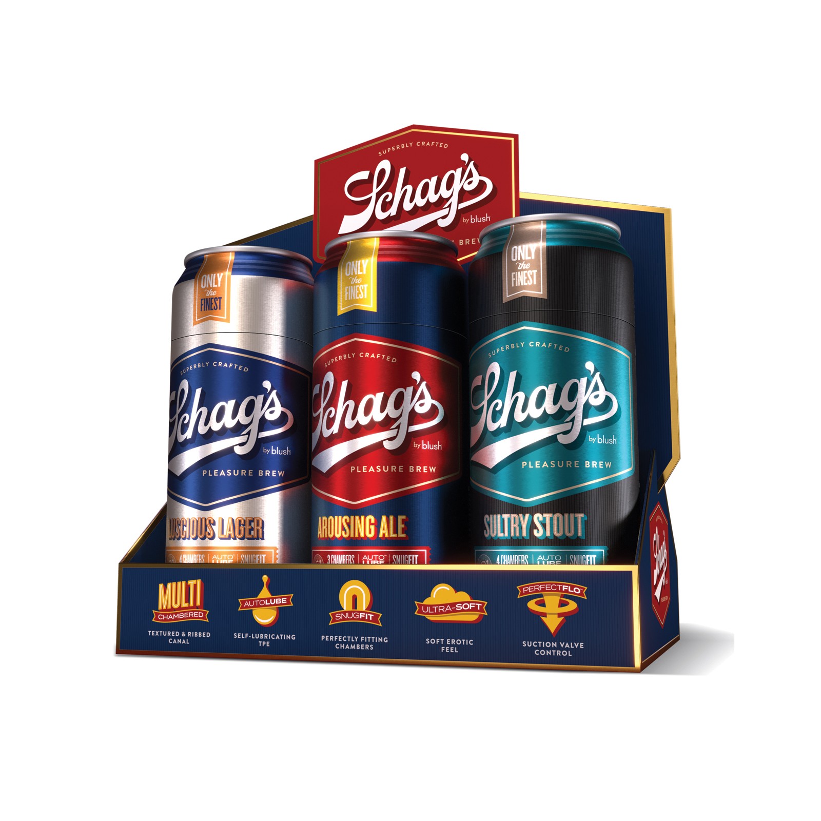 Blush Schag's Beer Can Stroker 6 Pack Kit