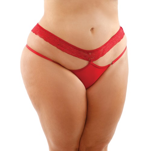 Bottoms Up Ren Microfiber Bikini Panty with Lace Waist