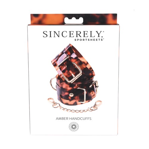 Sincerely Amber Handcuffs - Stylish and Secure