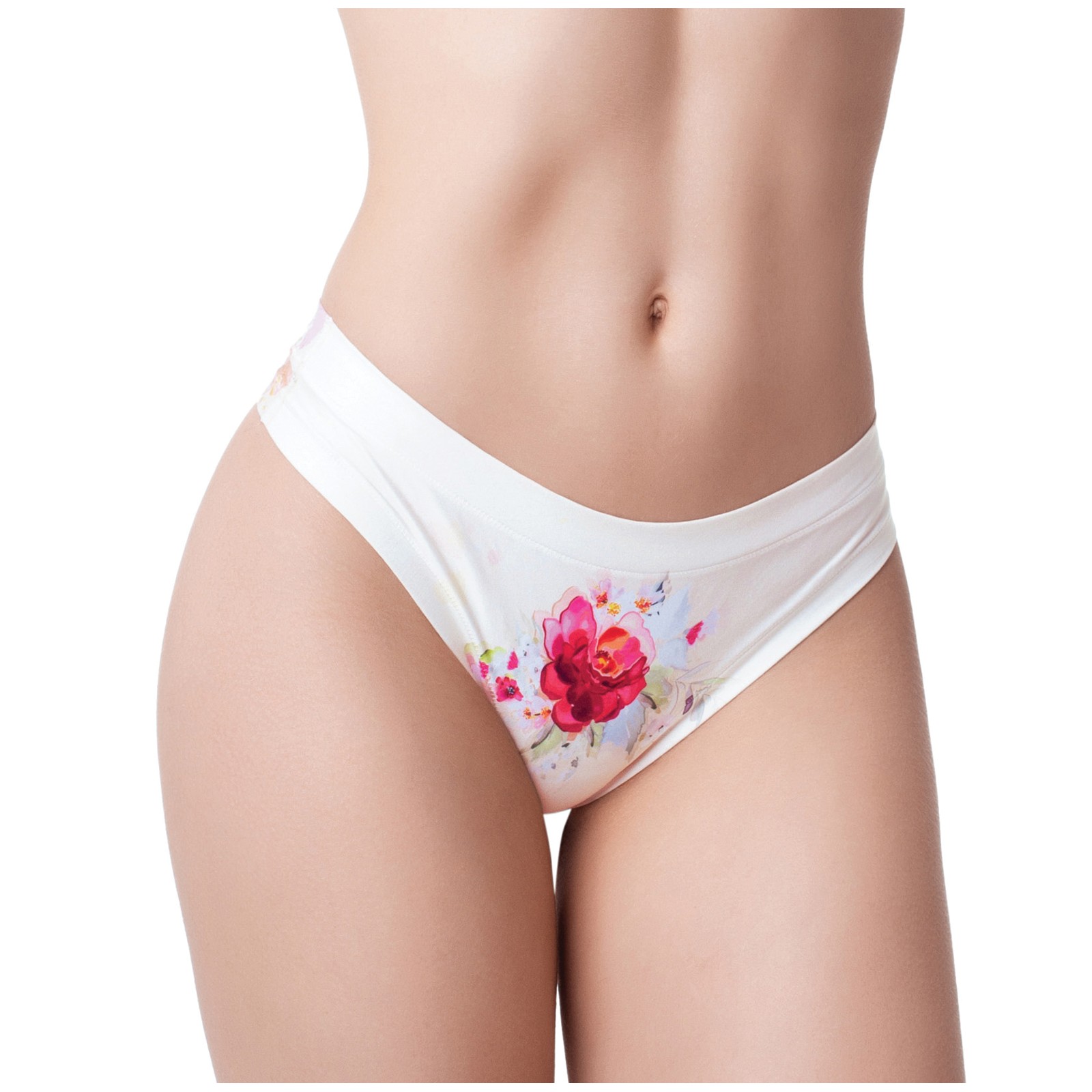 Mememe Flower Power Rose Printed Thong - Comfort and Style