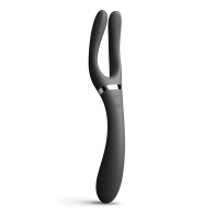 Dorcel Infinite Joy Bendable Forked Vibrator Black