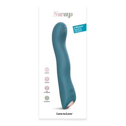 Love to Love Swap Tapping Vibrator Teal Me