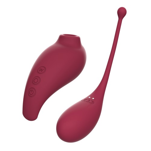 Adrien Lastic Inspiration Clitoral Suction Stimulator & Vibrating Egg - Red